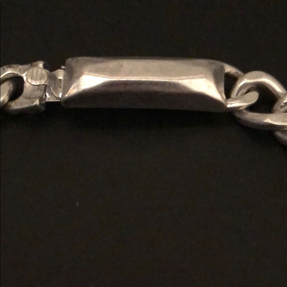 GUNMETAL CRYSTALS IN SILVER PLATED CHAIN LINK - Picture 5 of 8